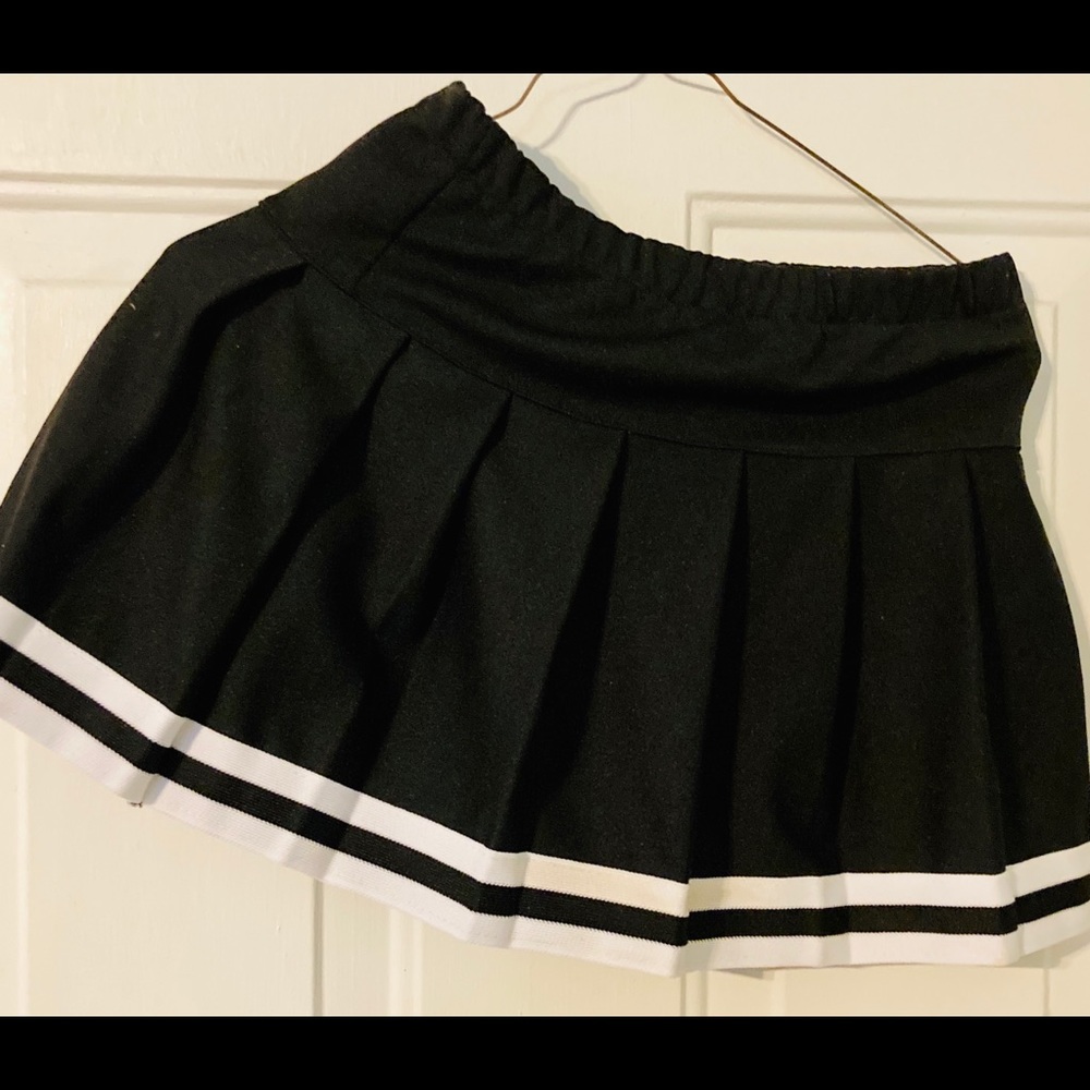 Girls black cheerleading skirt